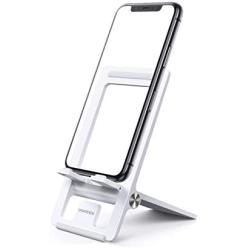 UGREEN Cell Phone Stand for Desk Adjustable Phone Holder Dock Compatible for iPhone 11 Pro Max XS XR 8 Plus 6 7 6S Smartphone, Foldable and Portable (White)