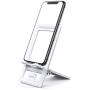 UGREEN Cell Phone Stand for Desk Adjustable Phone Holder Dock Compatible for iPhone 11 Pro Max XS XR 8 Plus 6 7 6S Smartphone, Foldable and Portable (White)