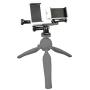 OCTO MOUNTS - Dual Tripod Mount Adapter for Live Video and Photography with Multiple Devices. Compatible with Smartphones and Action Cameras: iPhone, Samsung Galaxy, GoPro, Android, Google Pixel, etc.