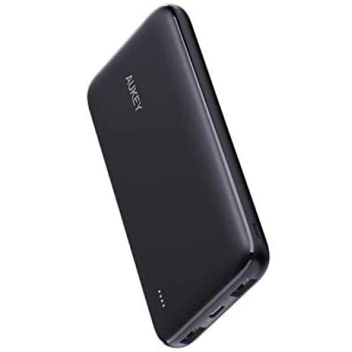 AUKEY USB C Power Bank, 10000mAh Portable Charger, Dual-Output Battery Pack Compatible with iPhone 11/11 Pro/Xs/XS Max/XR, Samsung Galaxy Note9, and More