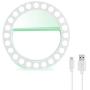 XINBAOHONG Selfie Ring Light [Rechargeable Battery] 48 LED Clip on Fill Light for Smartphone Photograpy,Camera Video, Girl Makeup.(Green)