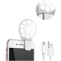 Selfie Ring Light, MissBig Selfie Light,Ring Light for iPhone,Selfie Light Ring for Phone and iPhone with LED Ring Light and Light up Rings,Rechargeable,Portable,Adjustable and Clip-on Ring Lights.