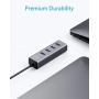 Anker USB C Hub, Aluminum USB C Adapter with 4 USB 3.0 Ports, for MacBook Pro 2018/2017, ChromeBook, XPS, Galaxy S9/S8, and More