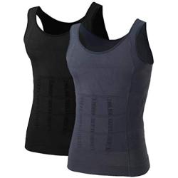 TOPTIE Men Slimming Body Shaper Compression Shirt Shapewear Sculpting Vest Muscle Tank