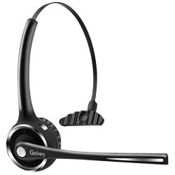 Golvery Bluetooth Headset with Microphone for Cell Phone, PC Skype, Call Center, Supports Multi Point, Mute Function, 15 Hours Talking Time, A2dp Music Playing