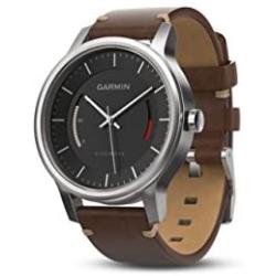 Garmin vívomove Premium - Stainless Steel with Leather Band