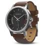 Garmin vívomove Premium - Stainless Steel with Leather Band