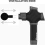 PERFORMANCE GURU Electric Massage Gun Professional Handheld Percussion Massager for Full Body Muscle Recovery and Quiet 35-50dB(A2-Gray)