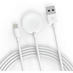 Upgraded 2020 Version ATETION Watch Charger, 2 in 1 iPhone Charger with 3.3ft/1.0m Portable Charging Cable Compatible with for Apple Watch Series 5/4/3/2/1& iPhone11/XR/X/8/8Plus/7/6/iPad4/iPad Air