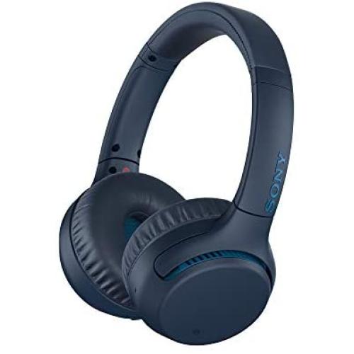 Sony WHXB700 Wireless Extra Bass Bluetooth Headset/Headphones with mic for phone call and Alexa voice control, Blue