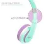 Elecder i41 Kids Headphones, Headphones for Kids Children Girls Boys Teens Foldable Adjustable On Ear Headphones with 3.5mm Jack for iPad Cellphones Computer MP3/4 Kindle Airplane School Green/Purple