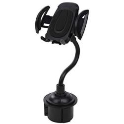 Cup Holder Phone Mount - Universal Adjustable Gooseneck Cup Holder with 360° Rotatable Cradle for Cell Phones; iPhone Xs/XS Max/X/8/7 Plus/Galaxy S7/S8/S9/S10/S10e,Google Nexus,Huawei and More (Black)