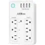Smart Plug, USB Wall Charger, AHRISE WiFi Surge Protector with 4 USB Ports(4.8A/24W Total), 6-Outlet Extender(3 Smart Outlets), Compatible with Alexa Google Assistant for Voice Control Smart Plug, USB Wall Charger, AHRISE WiFi Surge Protector with 4 USB Ports(4.8A/24W Total), 6-Outlet Extender(3 Smart Outlets), Compatible with Alexa Google Assistant for Voice Control