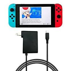 NEW Nintendo Switch AC charger Adapter for NS Game Console by thriveVbold Support controllers and any USB Type C Mobile Phones or Tablets -Super Accessories games case