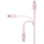 AmazonBasics Double Braided Nylon Lightning to USB Cable, Advanced Collection, MFi Certified Apple iPhone Charger, Rose Gold, 3 Foot