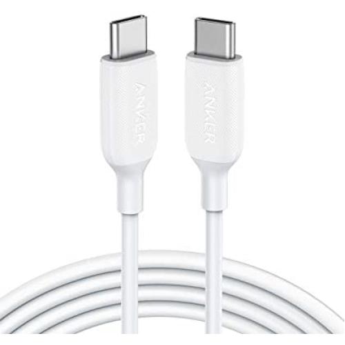 USB C to USB C Cable, Anker Powerline III USB-C to USB-C Fast Charging Cord (6 ft), 60W Power Delivery PD Charging for Apple MacBook, iPad Pro 2020, Samsung Galaxy S10 Plus S9 S8 Plus, Pixel, and More