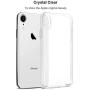 Unov Case Clear with Design Slim Protective Soft TPU Bumper Embossed Pattern [Support Wireless Charging] Cover for iPhone XR 6.1 Inch(Crystal Clear)