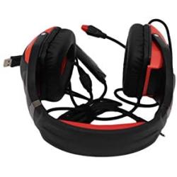 Gaming Headset with Microphone, Extension-Type USB Plug and Round Hole Plug Headset, Suitable for Mobile Phones, Computers, ipads