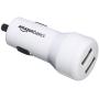 AmazonBasics Dual-Port USB Car Charger Adapter for Apple and Android Devices, 4.8 Amp, 24W, White