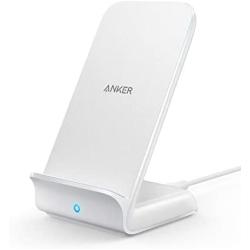 Anker Wireless Charger, PowerWave 7.5 Stand, Qi-Certified, Fast Charging iPhone 11, 11 Pro, 11 Pro Max, XR, Xs Max, Xs, X, 8, 8 Plus, Galaxy S 20 S10 S9 S8, Note 10 Note 9 (No AC Adapter) - White