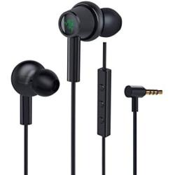 Razer Hammerhead Duo Wired Earbuds: Custom-Tuned Dual-Driver Technology - in-Line Mic & Volume Control - Aluminum Frame - Braided Cable - 3.5mm Headphone Jack - Matte Black