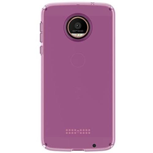 Speck Products CandyShell Clear Case for Moto Z Droid Smartphone, Beaming Orchid Purple Clear