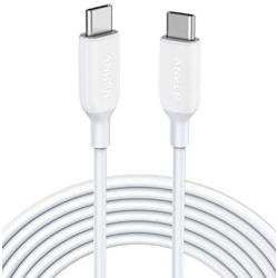 USB C Cable 60W 10ft, Anker Powerline III USB-C to USB-C Cable 2.0, USB C Charger Cable for MacBook Pro 2020, iPad Pro 2020, Switch, Samsung Galaxy S20 Plus S9 S8 Plus, Pixel, and More White