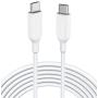 USB C Cable 60W 10ft, Anker Powerline III USB-C to USB-C Cable 2.0, USB C Charger Cable for MacBook Pro 2020, iPad Pro 2020, Switch, Samsung Galaxy S20 Plus S9 S8 Plus, Pixel, and More White