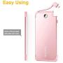 Luxtude PowerEasy Portable Charger for iPhone, 5000mAh Slim Power Bank, Portable iPhone Charger with Built in Cable (Apple Certified), Fast Charging Portable Phone Charger for iPhone11/X/7/6 Rosegold