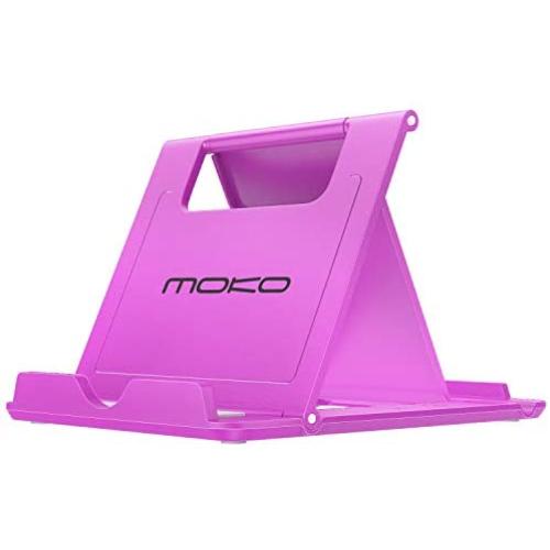 MoKo Phone/Tablet Stand, Foldable Desktop Holder Fit with iPhone 11 Pro Max/11 Pro/11, iPhone Xs/Xs Max/Xr/X, iPhone SE 2020, iPad Pro 11 2020/10.2/Air 3/Mini 5, Galaxy S20 6.2", Purple