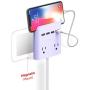 Multi Plug Outlet Extender & Splitter: iHome PowerReach 6ft Extension Cord with 2 Outlets & 4 USB Ports for Multiple Smartphone Charging - Desktop/Magnetic Wall Mounting Charger