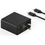 Skull & Co. 45W AC Adapter Foldable Plug Charger with Type C Cable Fast Charging for Nintendo Switch MacBook Smartphone (2-Prongs Version)