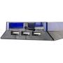 Kailisen Stand with HUB & Blue Light for PS4, Blue Led Light Vertical Stand Base with 3 USB HUB Port for Sony Playstation 4 PS4 Console (Black)