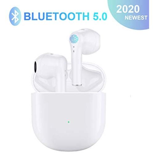 Wireless Earbuds Bluetooth 5.0 Earbuds Wireless Headphones with Charging Case Built in Mic Noise Cancelling 3D Stereo IPX5 Waterproof Headsets in Ear Ear Buds for iPhone/Android/Apple Airpods