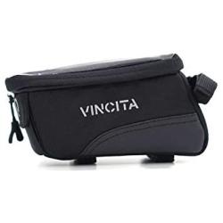 Vincita Bike Bag TOP Tube Bag 3 Strap Fixing Double Zipper Touch Screen Bike Handlebar for 7" Smartphone with Rain Cover Front Bike Phone Bag Bike Frame Bag Bicycle Phone Mount Bag Phone Case