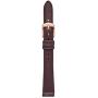 Fossil Womens 14mm Leather Watch Band, Color: Fig (Model: S141187), Rose Gold/Fig Brown Leather