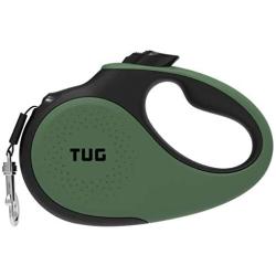 TUG 360° Tangle-Free, Heavy Duty Retractable Dog Leash with Anti-Slip Handle; 16 ft Strong Nylon Tape/Ribbon; One-Handed Brake, Pause, Lock