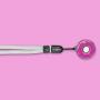 MOXYO - Zigi Band - Universal Cell Phone Lanyard and Wrist Strap, Works with All Smartphones and Tablets Including iPhone and Galaxy & Most Cases (Pink Donut w/Black Lanyard)
