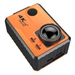 VRfamily 4K WiFi Action Camera, 2.0 Inch Ultra HD Underwater Waterproof Action Camcorder (Orange)