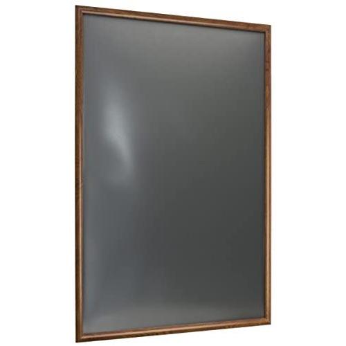 Displays2go Aluminum Quick Snap Poster Frame, 24-Inch by 36-Inch, Wood Grain Design, Lens Included, Wall Mounting
