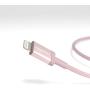 AmazonBasics Nylon Braided USB-C to Lightning Cable, Apple MFi Certified Charger for iPhone 11 Pro/11 Pro Max - Rose Gold, 3-Foot