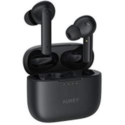 AUKEY True Wireless Earbuds Active Noise Cancelling Bluetooth 5, with 4 Built-in Mics for Clear Calls, USB-C Quick Charge, 35-Hour Playtime, IPX5 Waterproof