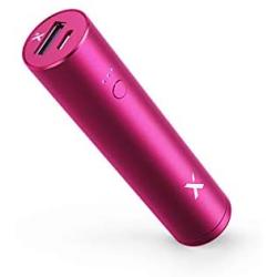 Lipstick Charger 3350mAh Xcentz, Compact External Battery Premium Aluminum with Flashlight Pocket Portable Charger Power Bank Phone Charger for iPhone, Samsung Galaxy, Other Android Phone - Red