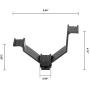 TOAZOE V-Bracket 5"/12.5cm V-Shape Triple 3 Universal Cold Shoe Hot Shoe Mount Bracket for DSLR Camera with LED Video Light Microphone Monitor Flash Good for Video Photography