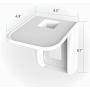 WALI Wall Outlet Shelf Standard Vertical Duplex Décor Outlet with Cable Channel Charging for Cell Phone, Dot 1st and 2nd 3rd Gen, Google Home, Speaker up to 10 lbs (OLS001-W), White, 1 Pack,