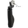 CAMVATE Aluminum Rosette Leather Handle Grip for Rosette Standard Accessory One Pair(Black,M6 Thread,31.8 mm)