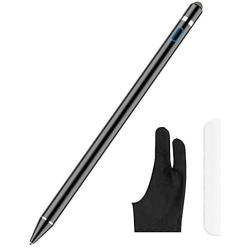 Stylus Pen for Touch Screens, XIRON Rechargeable 1.5 mm Fine Point Active Stylus Pen Smart Digital Pencil Compatible with iPad iPhone and Most Tablets High Precise Pencil with Glove