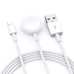 [2020 Latest] Watch Charger, Magnetic Cable for Apple Watch 5/4/3/2/1, 2in1 Wireless Charging Cable for Apple Watch Series 5/4/3/2/1 and iPhone11/11 Pro/11 Pro Max/XR/XS/XS Max/X/8/8P