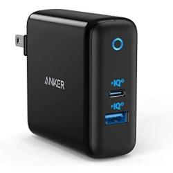 USB C Charger, Anker 60W PIQ 3.0 & GaN Tech Dual Port Charger, PowerPort Atom III (2 Ports) Travel Charger with a 45W USB C Port, for USB-C Laptops, MacBook, iPad Pro, iPhone, Galaxy, Pixel and More