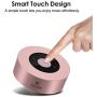 XLEADER SoundAngel (2 Gen) 5W Touch Bluetooth Speaker with Waterproof Case, 15h Music, Louder Crystal HD Sound, Premium Mini Portable Bluetooth Speaker for iPhone iPad Tablet Shower, Rose Gold